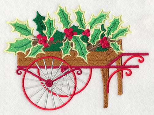 Christmas Flower Cart - Holly