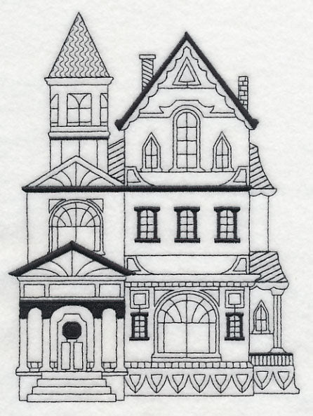 Victorian Mansfield House (Blackwork)