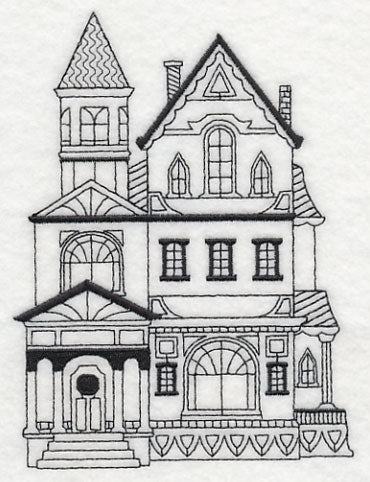 Victorian Mansfield House (Blackwork)