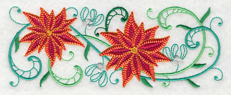 Poinsettia Potpourri Border
