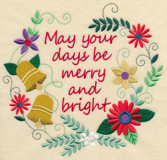 Merry and Bright Christmas Wreath