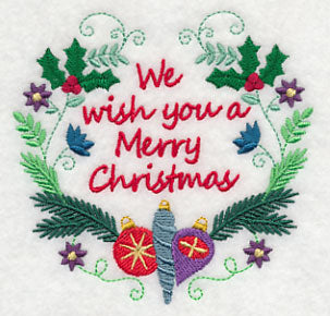Merry Christmas Wishes Wreath