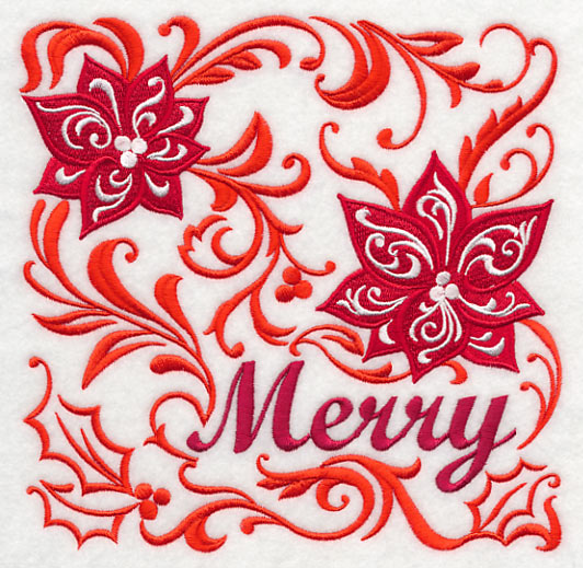 Merry Poinsettias in Full Bloom