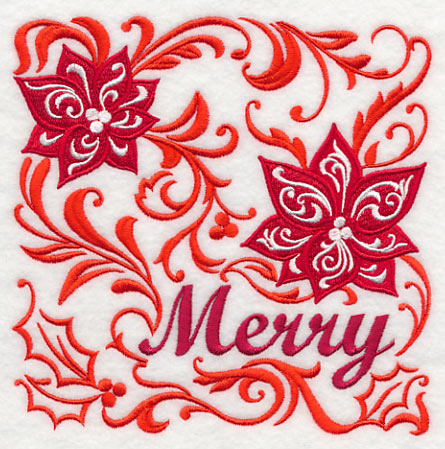 Merry Poinsettias in Full Bloom