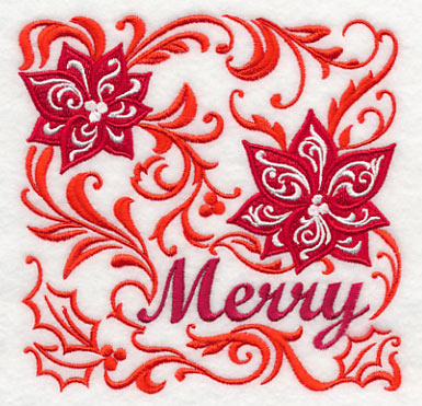 Merry Poinsettias in Full Bloom