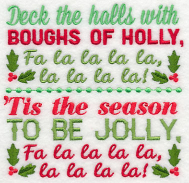 Deck the Halls Carol Square