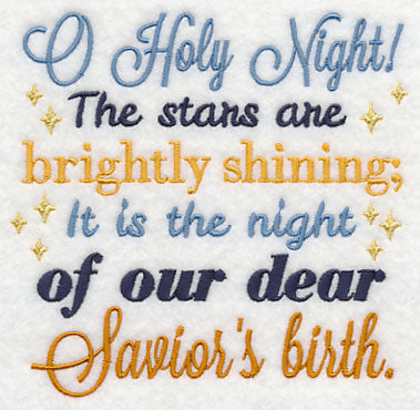 O Holy Night Carol Square (Savior)