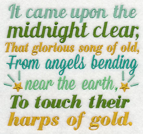 It Came Upon the Midnight Clear Carol Square