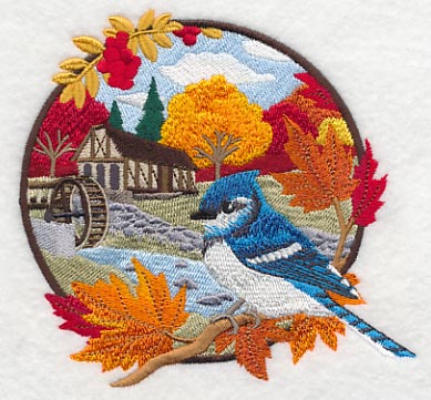 Country Autumn - Bluejay and Mill