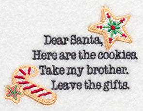 Dear Santa with Christmas Cookies (Brother)