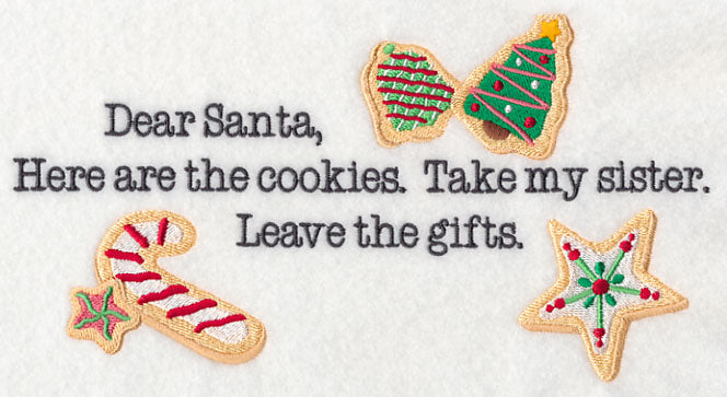 Dear Santa with Christmas Cookies (Sister)