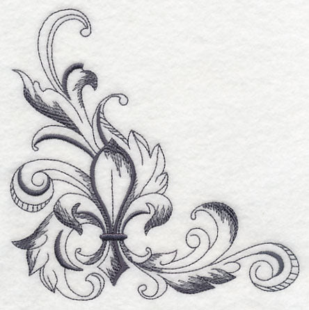 Baroque Fleur de Lis Corner
