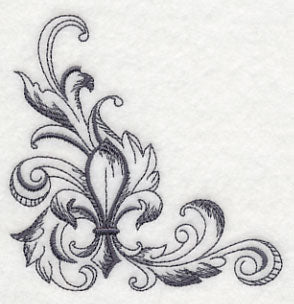 Baroque Fleur de Lis Corner