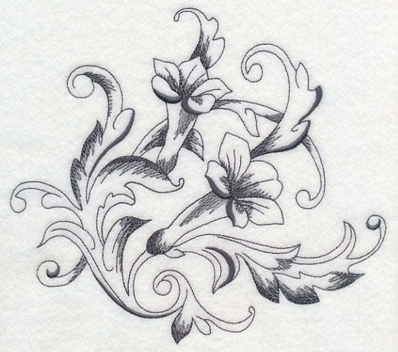 Baroque Trumpet Vine Flourish