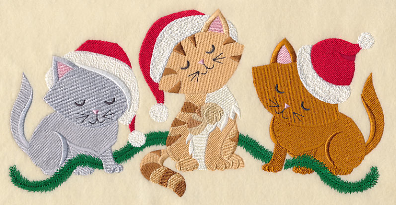 Christmas Kitten Trio