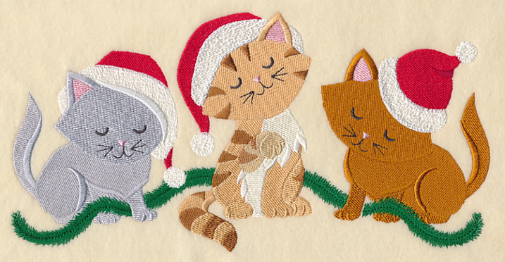 Christmas Kitten Trio