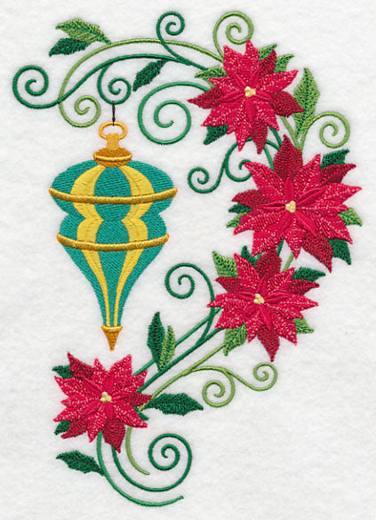 Poinsettia with Christmas Flourish