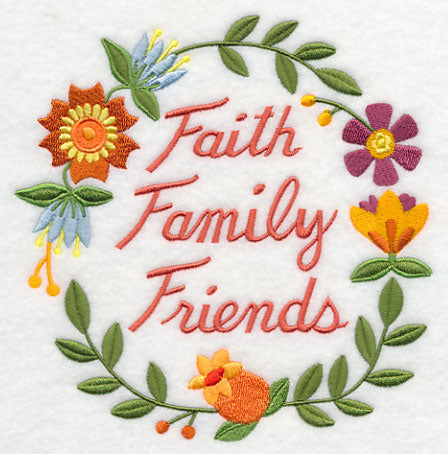 Faith Family Friends Wreath
