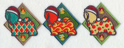 Patterned Shih Tzu Triptych