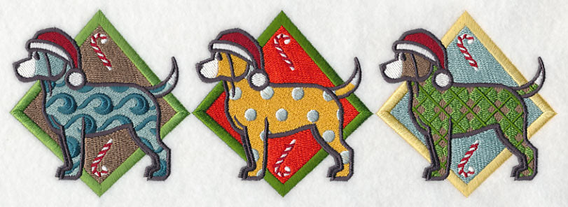 Patterned Beagle Triptych