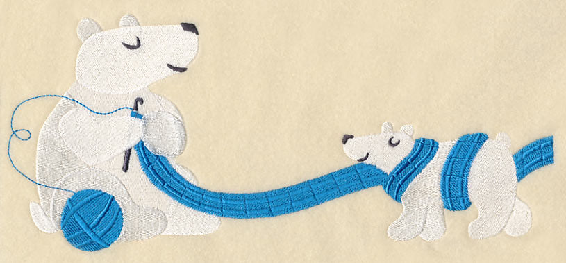 Crocheting with Polar Bears
