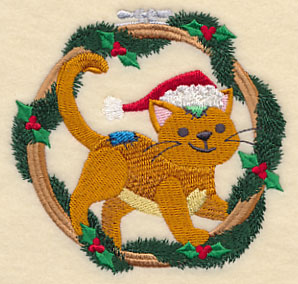 Hoop It Up Christmas Cat