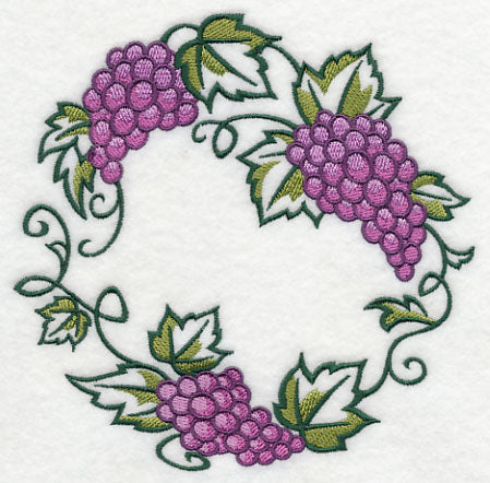 Graceful Grape Bunch Wreath