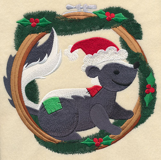 Hoop It Up Christmas Skunk