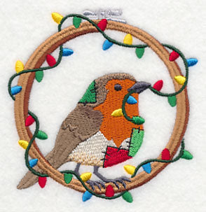 Hoop It Up Christmas Robin