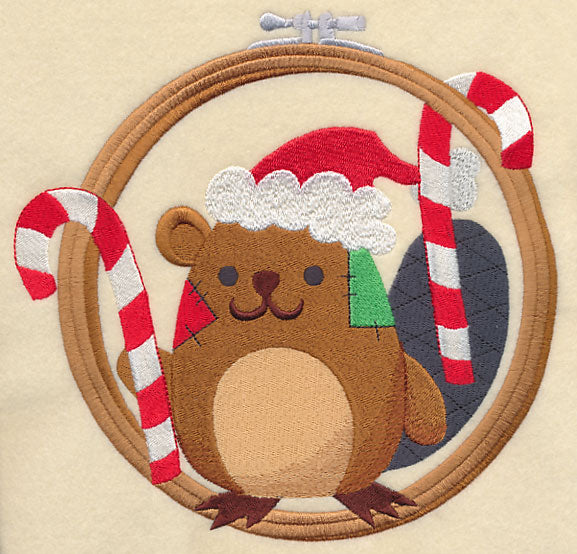 Hoop It Up Christmas Beaver