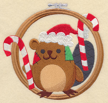 Hoop It Up Christmas Beaver
