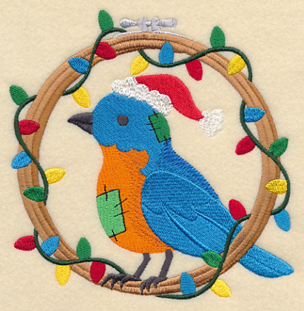 Hoop It Up Christmas Bluebird