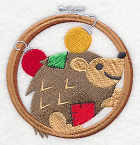 Hoop It Up Christmas Hedgehog