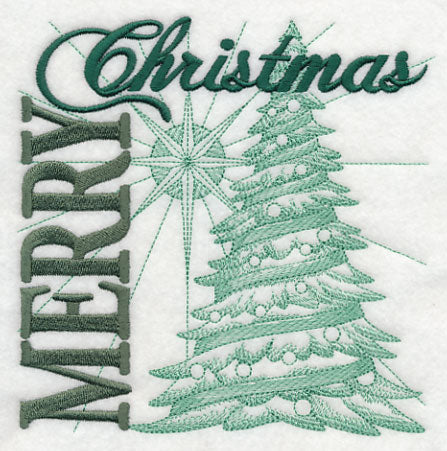Merry Christmas Tree Square
