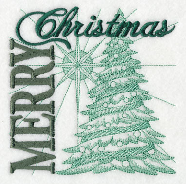 Merry Christmas Tree Square