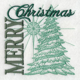 Merry Christmas Tree Square