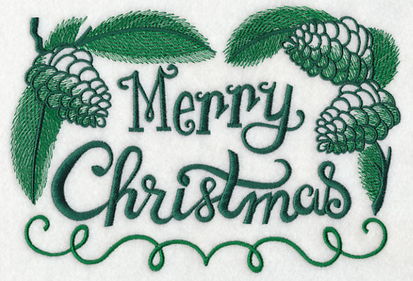 Merry Christmas with Pine Cones