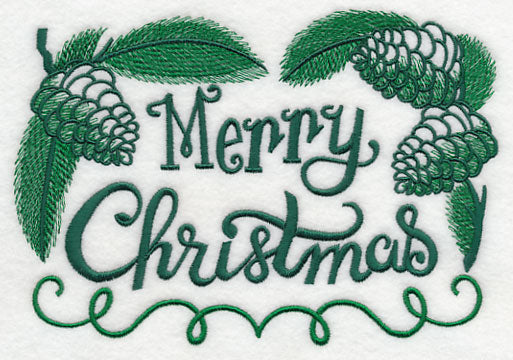 Merry Christmas with Pine Cones