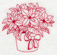 Poinsettia 4 (Redwork)