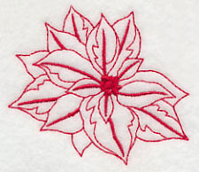 Poinsettia 5 (Redwork)