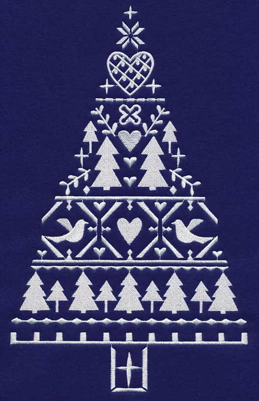 White Christmas Nordic Tree of Love