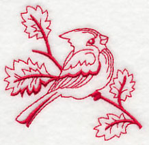 Northwoods Cardinal (Redwork)
