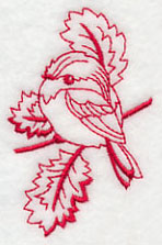 Northwoods Chickadee (Redwork)