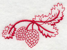 Northwoods Pine Branch (Redwork)
