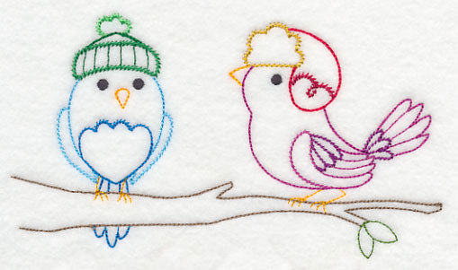 Weathering the Winter Birds 1 (Vintage)