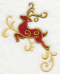 Reindeer Frolic Flying Left