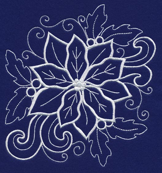 White Christmas Poinsettia in Bloom