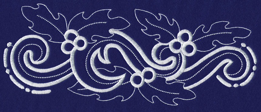 White Christmas Holly Border