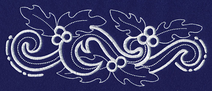 White Christmas Holly Border