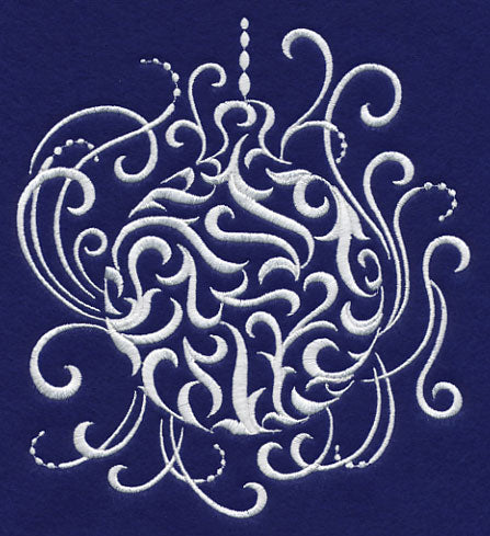 White Christmas Whimsical Ornament